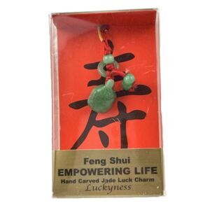 Zorbitz Jade Feng Shui Luck Charm Multicolor Empowering Life Pendant Decor Charm